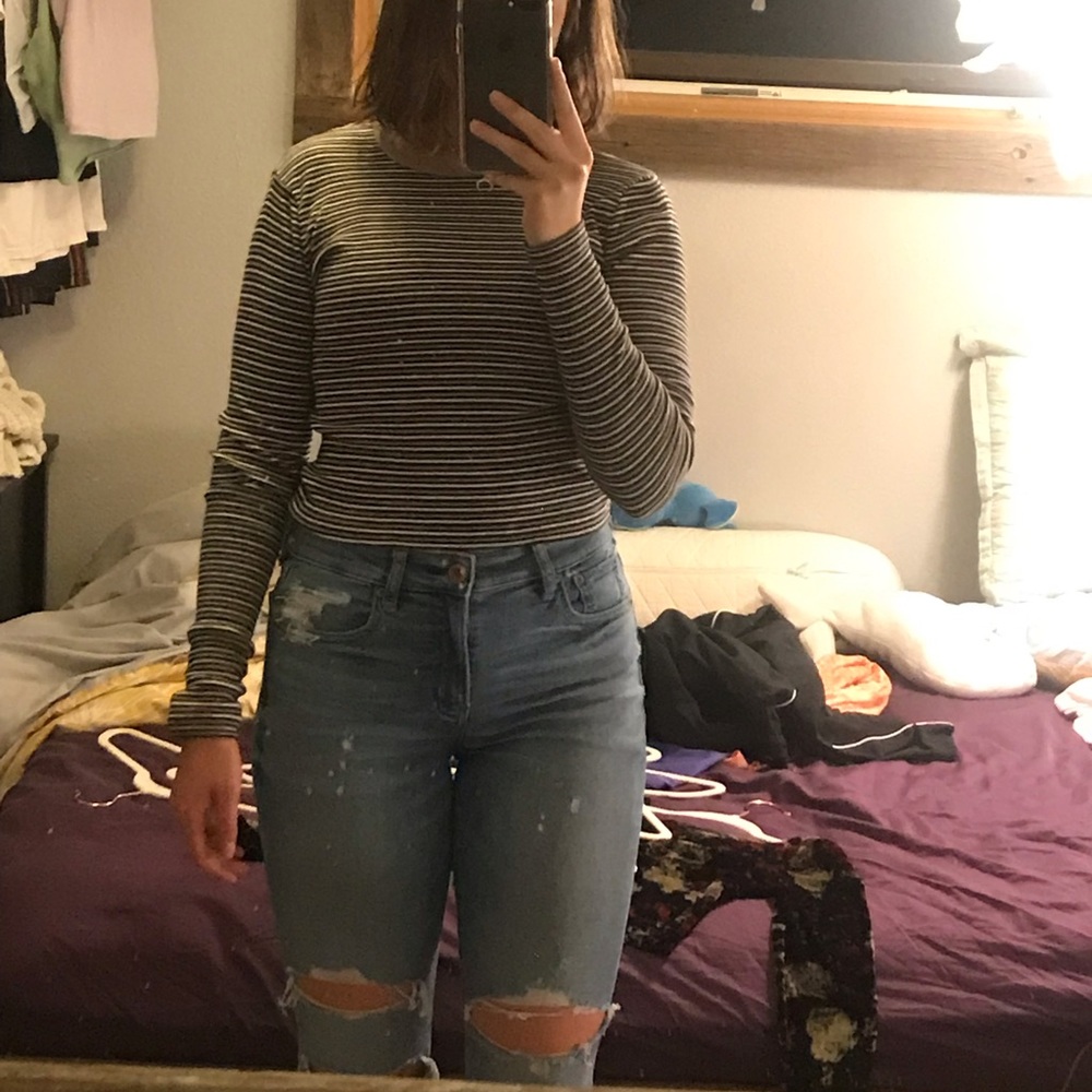 Striped fitted long sleeve